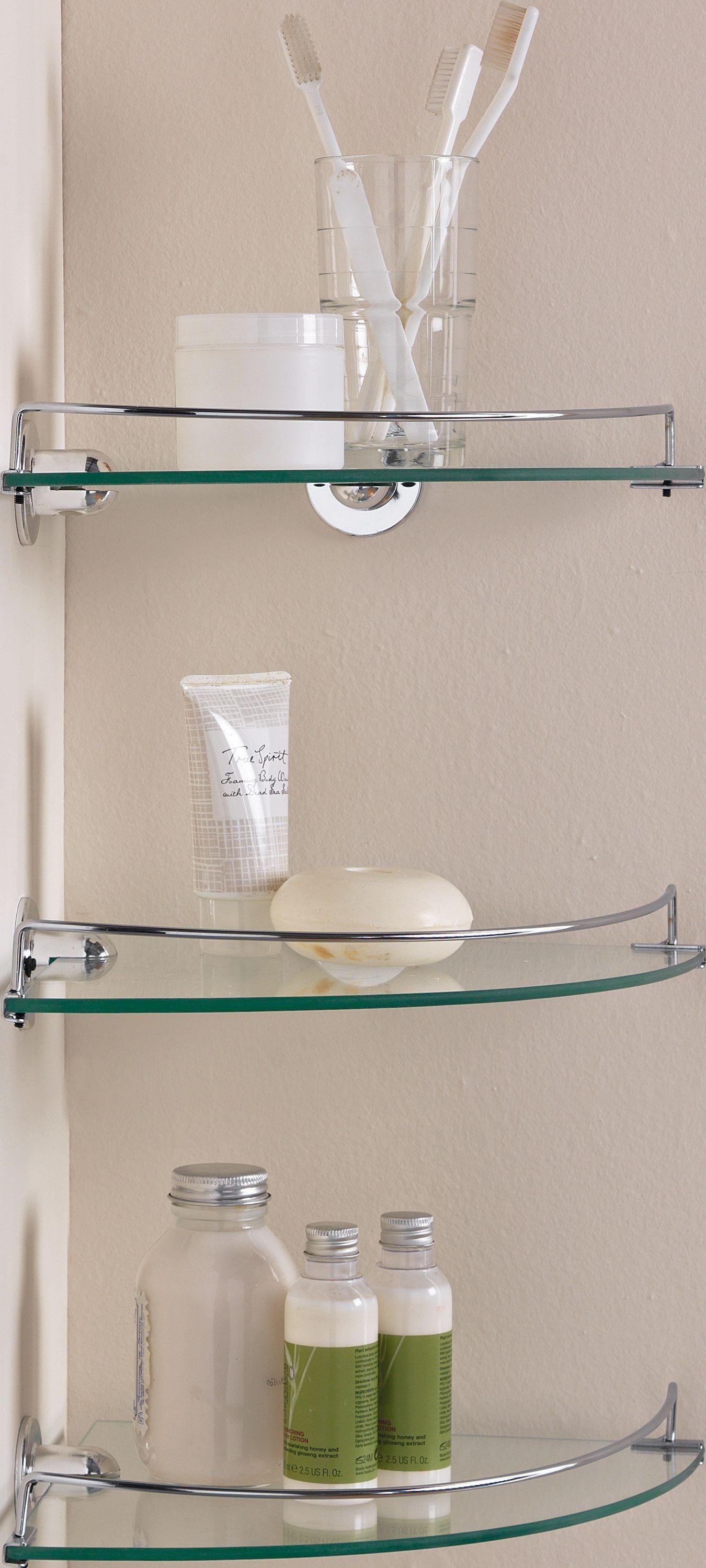 bathroom corner shelves home glass corner shelves - pack of 3833/1434 FRZIEHF