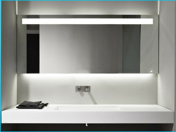Boost ambiance with bathroom mirror
lights
