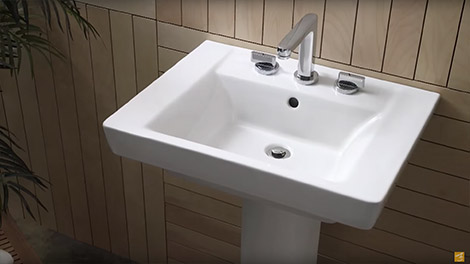 bathroom sink video:luxury pedestal sinks by american standard CGDGDHS