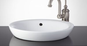 bathroom sinks ... this semi-recessed porcelain sink gives your bathroom a stylish, modern  look. JBUYRJY