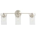 bathroom vanity lights allen + roth vallymede 3-light 10.2-in cylinder vanity light TNSEGUD