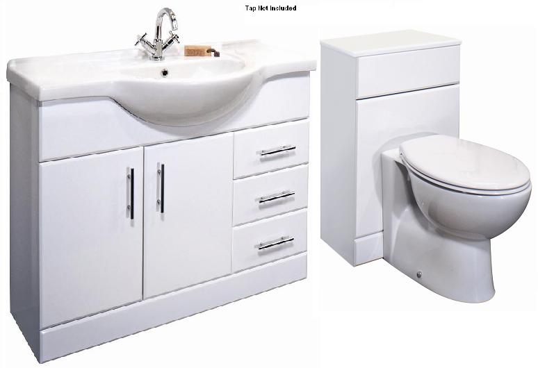 bathroom vanity units premier classic 1050mm bathroom vanity unit u0026 wc unit btw toilet 1550mm BIMPWSC