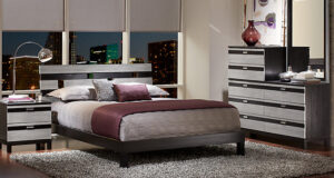bedroom furniture sets gardenia silver 5 pc queen platform bedroom UEHPBQJ