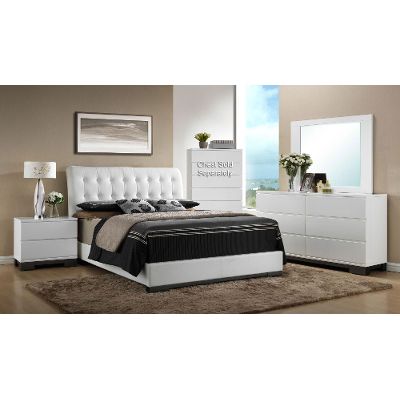 bedroom sets white 6-piece queen bedroom set - avery TSMORVQ