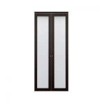 bi folding doors 3030 series 1-lite tempered frosted glass composite espresso interior  closet bi-fold door YSGQLXY