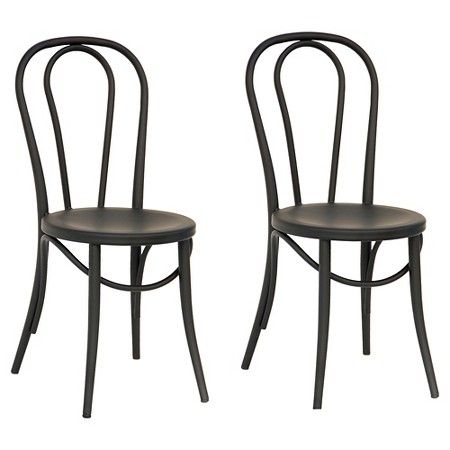 bistro chairs emery metal bistro chair (set of 2) - threshold™ LHVHGNE