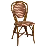 bistro chairs parisian rattan chair - burgundy/cream sq | american country IKHVDDK