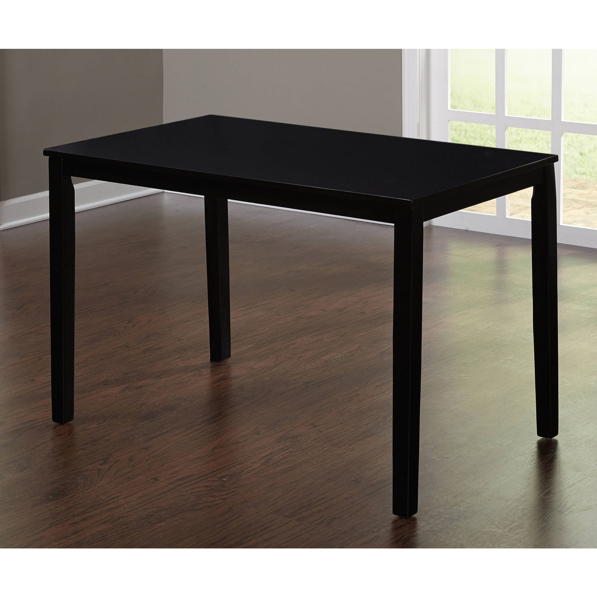 black dining table contemporary dining table, black - walmart.com LFSAROG