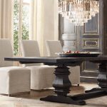 black dining table salvaged wood trestle extension dining table 60 MQSPITZ