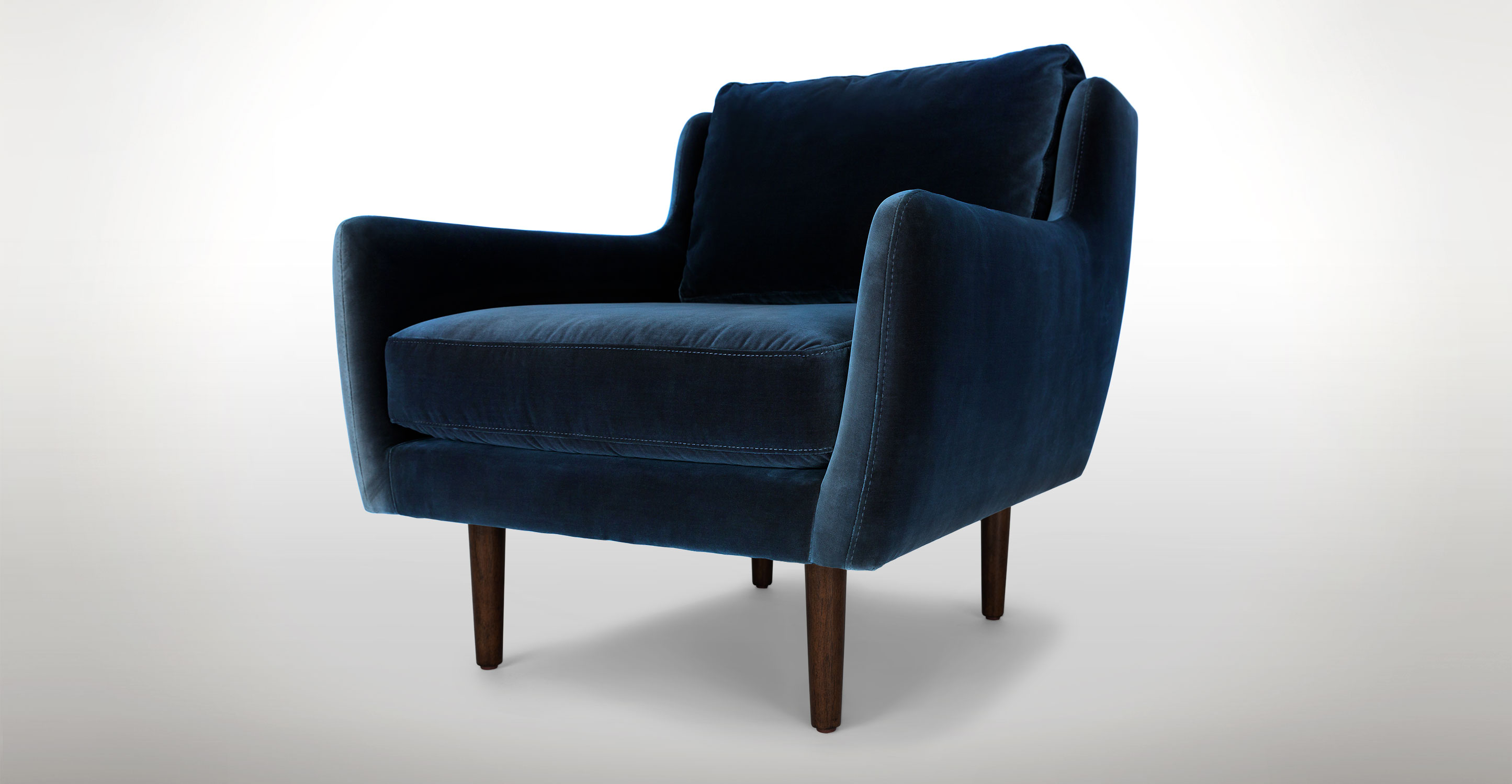 blue chair blue velvet modern contemporary chair | matrix contemporary furniture BMCLDUE