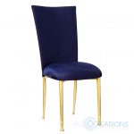 blue chair chameleon chair gold fanfare navy blue ... EGIFYFO