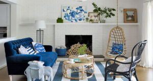 blue living room living room OOXNLSM