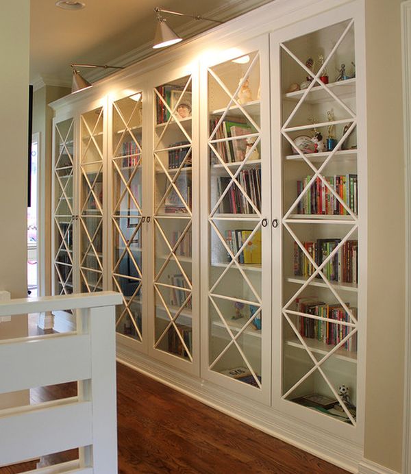bookcases with glass doors view in gallery x motif custom designed glass doors give these bookcases an RLFXGAT