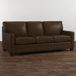 brown leather sofa american casual ladson sofa TKNQLHZ