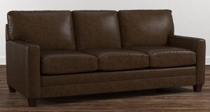 brown leather sofa american casual ladson sofa TKNQLHZ