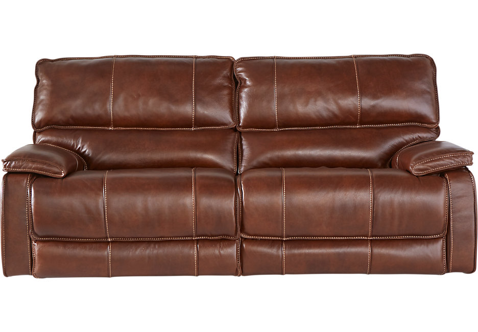 brown leather sofa cindy crawford home san michele brown leather reclining sofa DQQFTGV