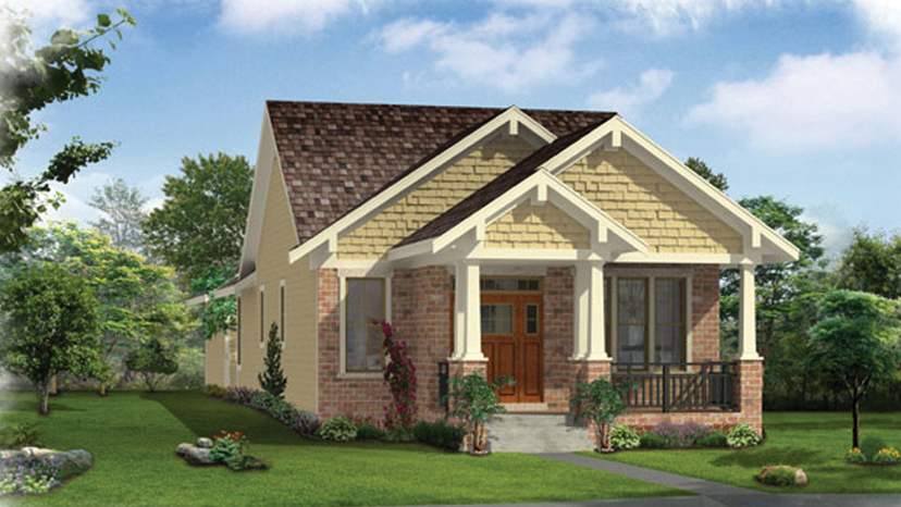 bungalow designs 2 bedroom craftsman bungalow home plan homepw76613 TYYJWNK
