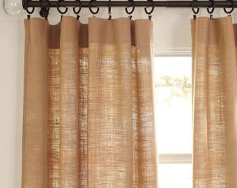 burlap curtains, livingroom curtains.upscale burlap curtains KHDMHIX