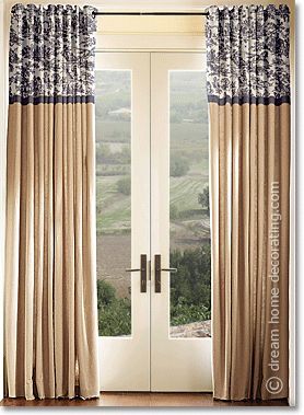 burlap curtains pattern at top of panel, would look great in my bedroom.there will be. GGLAGCF