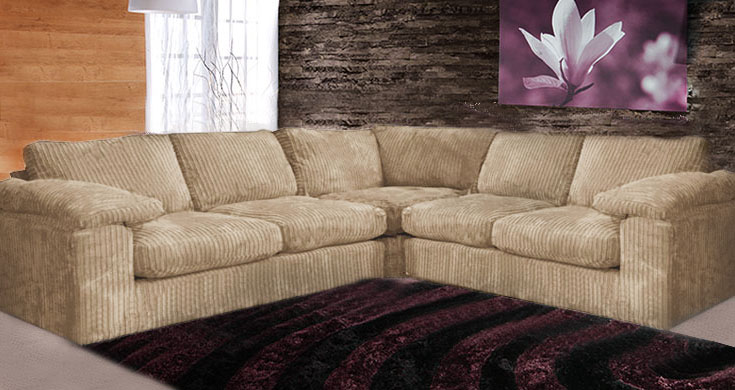 camden fabric corner sofa collection large: mink DCSTFAE