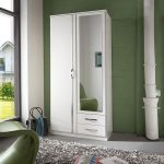candice mirror wardrobe in alpine white chrome with 2 doors_1 GLZZOPD