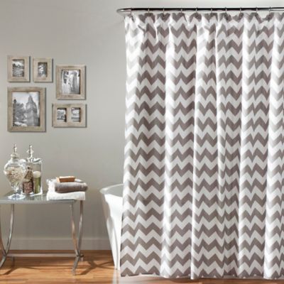 chevron curtains chevron shower curtain in grey/white QOQPMKI