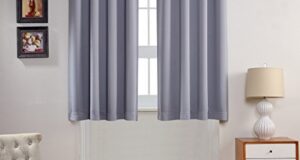 childrens curtains mysky home solid grommet top thermal insulated window blackout curtain for  bedroom, QGDETPM