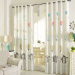 childrens curtains printed air balloon pattern beige poly/cotton blend kids curtains EJQNGFP