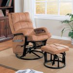 coaster microfiber glider recliner and ottoman in brown EVWHFAH