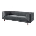 contemporary sofa divano roma furniture - modern velvet sofa, gray - sofas UWVOMXD