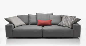 contemporary sofa / leather / fabric / 3-seater - baret JFOMZXM