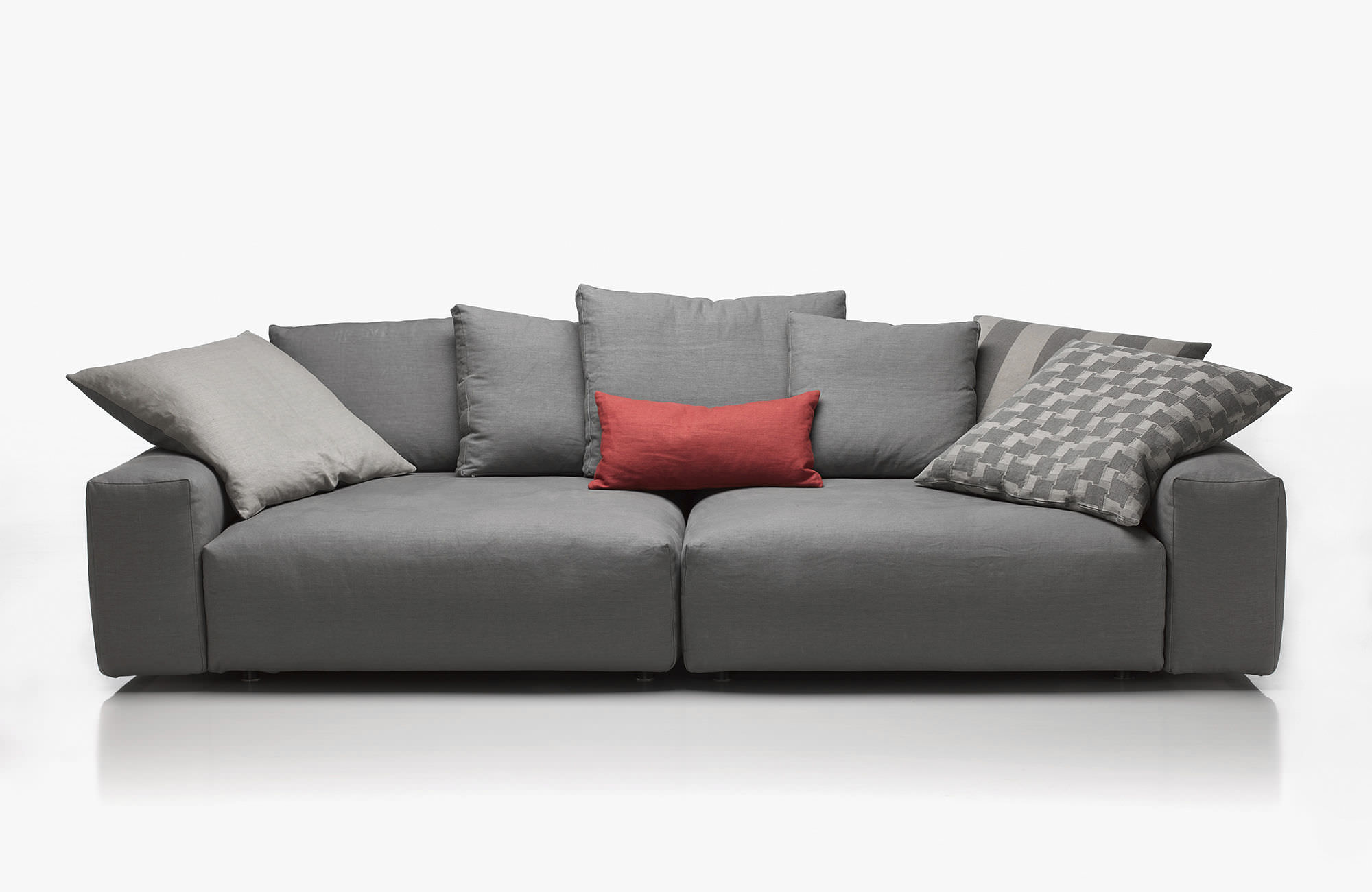 contemporary sofa / leather / fabric / 3-seater - baret JFOMZXM