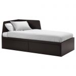 couch bed flekke daybed frame with 2 drawers, black-brown length: 77 1/2 ELYFWUK