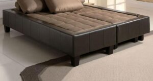 couch bed fulton tan microfiber convertible sofa bed couch sleeper 2 ottoman  sectional set ZGWHNSR