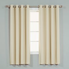 cream curtains coolidge basic solid blackout thermal grommet curtain panels (set of 2) GGHRQLM