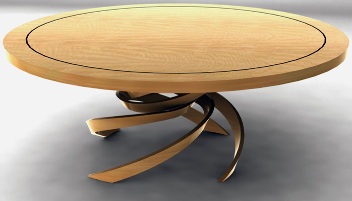 custom furniture spiral dining table JPJMTOZ