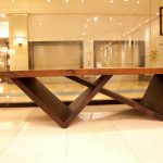 custom furniture yaya and wenge leg slab table QUASIHZ