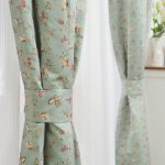 custom green small floral shabby chic curtains TDYGOSA