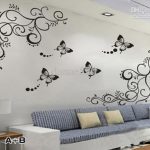 decals for walls butterfly vine flower wall art stickers decals wall paster house PKDIUER