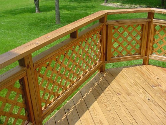 deck railing ideas lattice panel deck railing - deck railing designs FQLPLJK