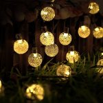 decorative lights outdoor solar lights strings, ltrop 20ft 30 led waterproof fairy bubble,  crystal BJGPWTA
