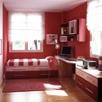 design room kids room red TOXXNOD