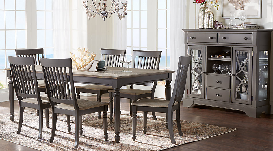 dining room sets cindy crawford home ocean grove gray 5 pc dining room from furniture AZQVSIB