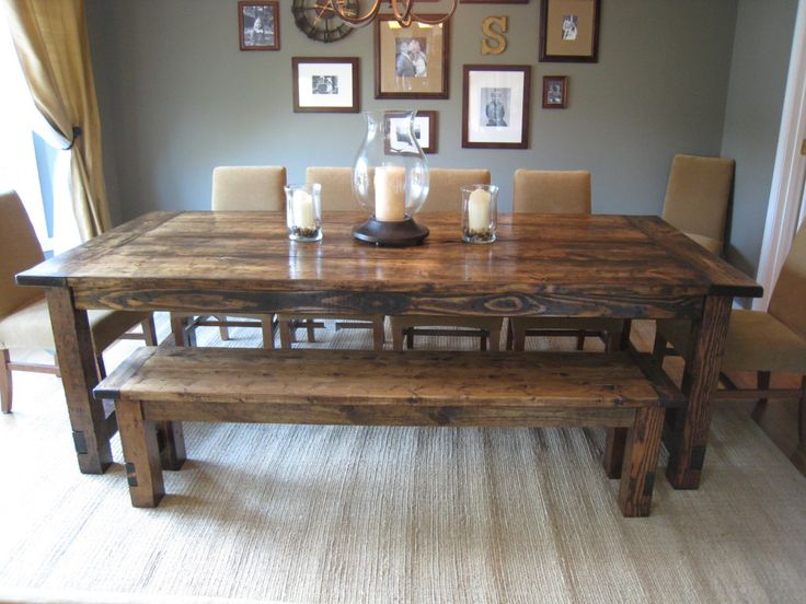 dining room tables how to make a diy farmhouse dining room table: restoration hardware knockoff XANTPAH