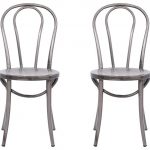 distressed metal bistro chairs, set of 2 industrial-dining-chairs YRXXBEC