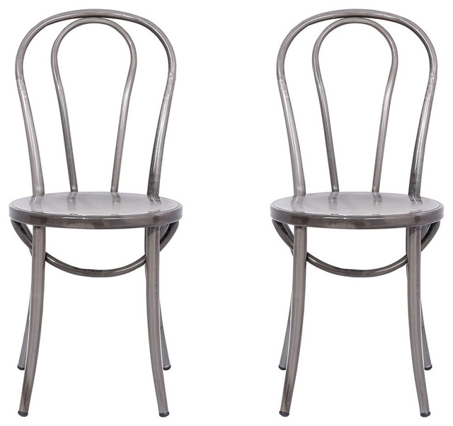 distressed metal bistro chairs, set of 2 industrial-dining-chairs YRXXBEC