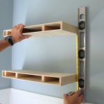 diy shelves measuring for placement of a second floating shelf in a diy floating shelves FTIBMAQ