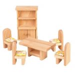 dolls house furniture wooden dollhouse furniture - classic dining room ZZFENVD