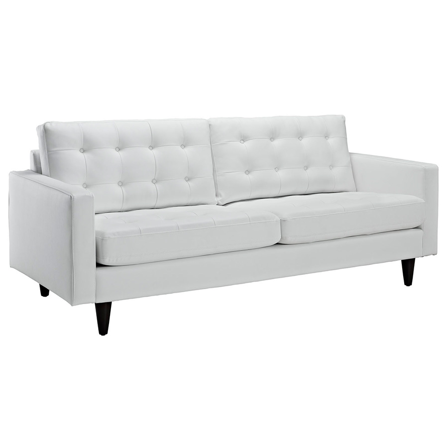 enfield modern white leather sofa DQWKGJS