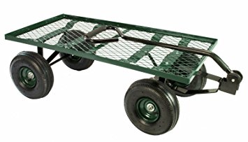 erie tools steel flatbed garden cart 38x 20 yard wagon heavy  duty IMUWZVK